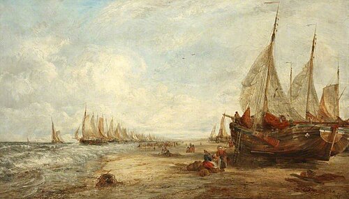 The Beach at Scheveningen, 1878, William Joseph J. C. Bond