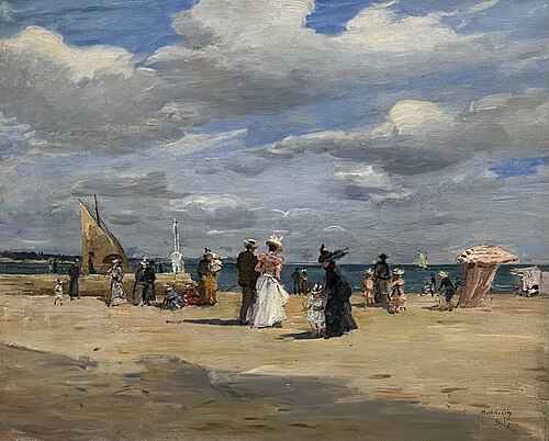 Le Pouliguen, la plage, 1900, Henri Michel-Lévy