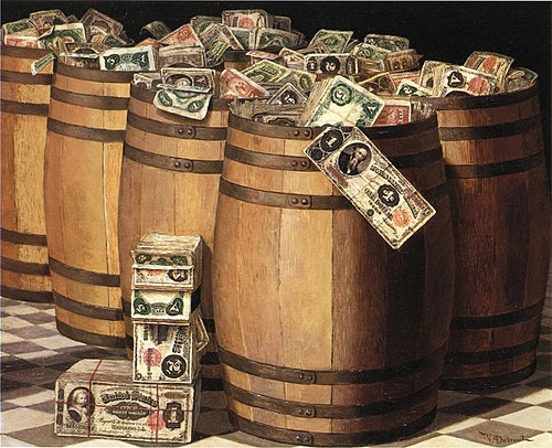 Barrels of Money, 1897, Victor Dubreuil