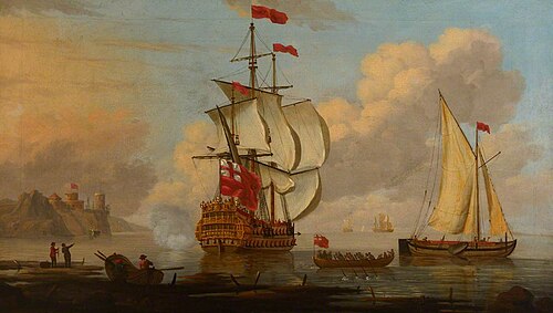 Ship at Anchor, , Peter Monamy
