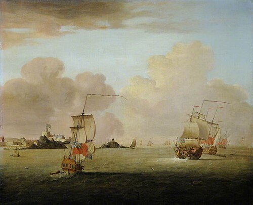 British Men o' War and an Indiaman, 1740, Peter Monamy