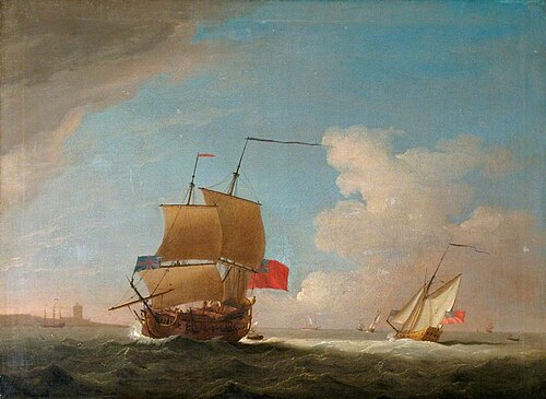 English Men o' War and Other Shipping off the Coast, , Peter Monamy