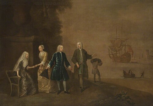 A Gentleman Taking Leave of His Family, , Peter Monamy