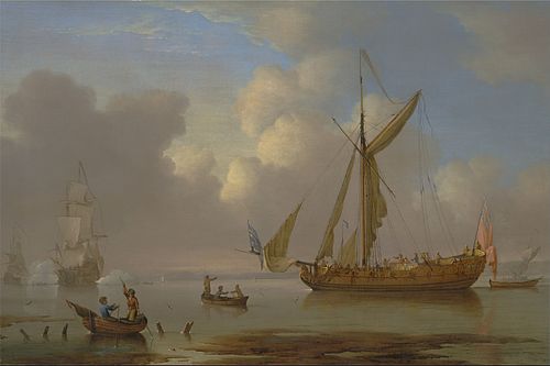 Royal Yacht Becalmed at Anchor, 1720, Peter Monamy