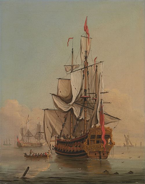 Shipping in a Calm, 1712, Peter Monamy
