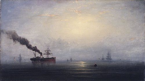 Foggy Morning on the Thames, 1872, James Hamilton