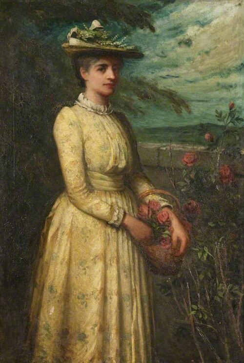 Woman Picking Roses*, , James Elder Christie