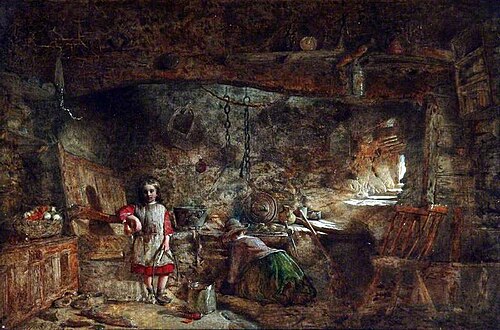 A Cottage Interior, 1869, Alfred Provis