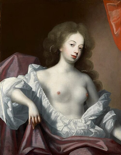 Portrait of Nell Gwyn (1650-1687, mistress of Chares II, 1670, Simon Verelst
