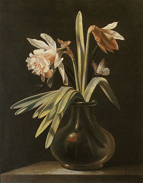 Flowers in a Vase, 1670, Simon Verelst