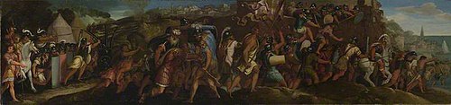 The Attack on Cartagena, 1565, Giulio Licinio