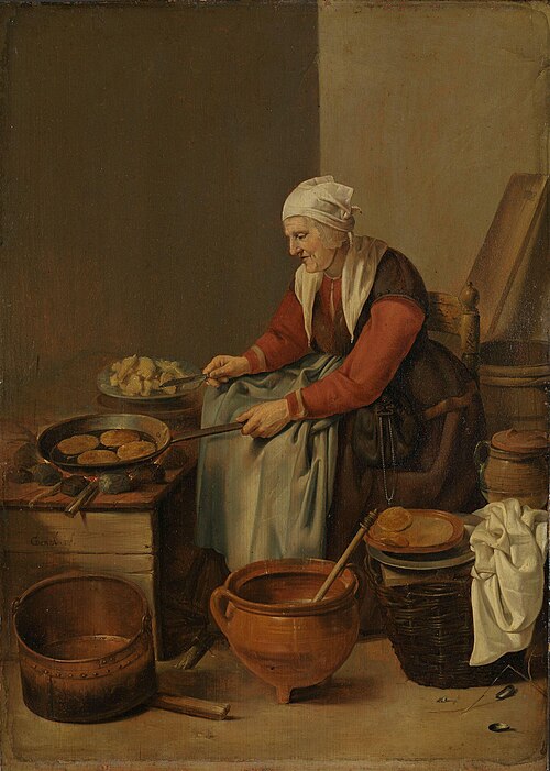 Old Woman in her Kitchen, 1630, Gerard Donck