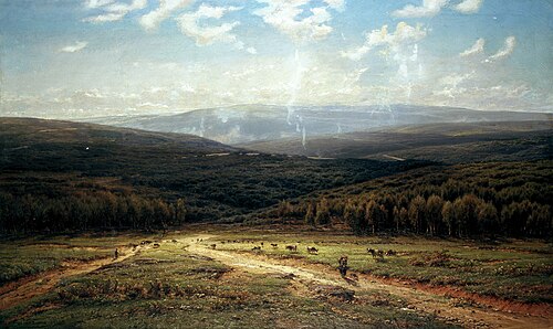 Paysage à Poix-Saint-Hubert, 1880, Joseph Van Luppen
