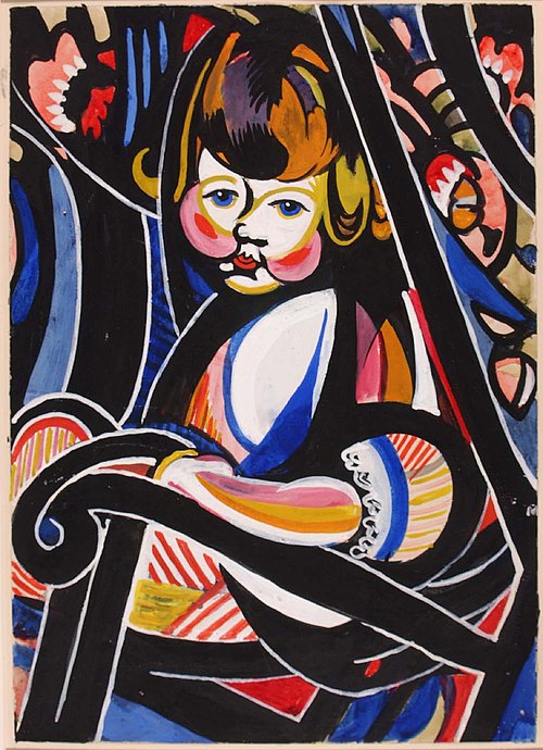 Child in Rocker, 1916, Henry Lyman Saÿen