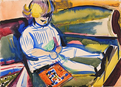 Child on Sofa, 1916, Henry Lyman Saÿen