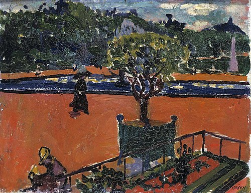 In the Luxembourg Gardens, 1911, Henry Lyman Saÿen
