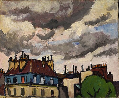 Rooftops and Clouds, Paris, 1911, Henry Lyman Saÿen