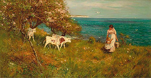 Milk for the Calves, 1881, Thomas James Lloyd