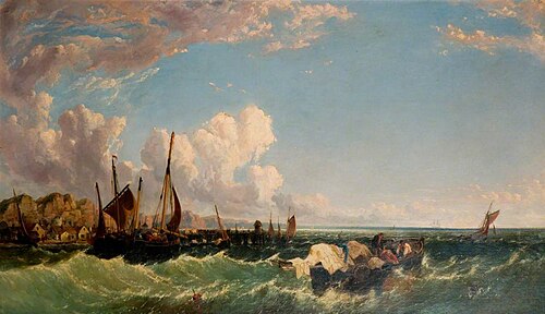 Ships in Choppy Sea, , Arthur Joseph Meadows