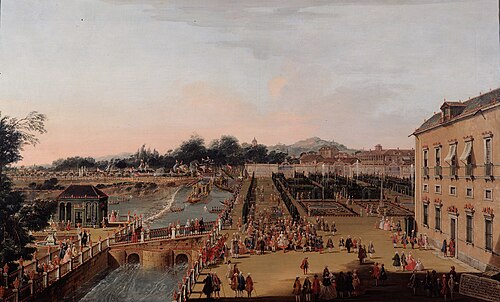 Ferdinand VI and Barbara of Braganza in the Gardens of Aranjuez, 1756, Francesco Battaglioli