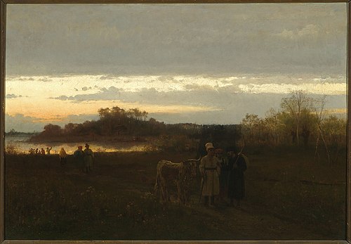 Le chemin à la foire., 1872, Franz Streitt