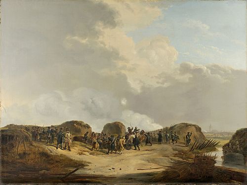 The Casemates outside of Naarden during the Siege, April 1814, 1814, Pieter Gerardus van Os