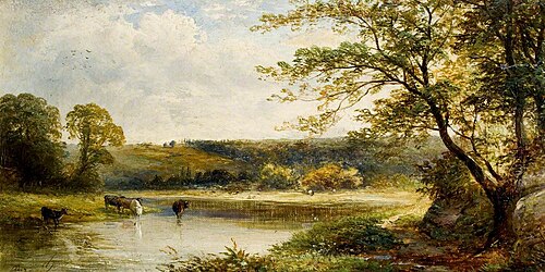 River Scene with Cattle, , David Payne
