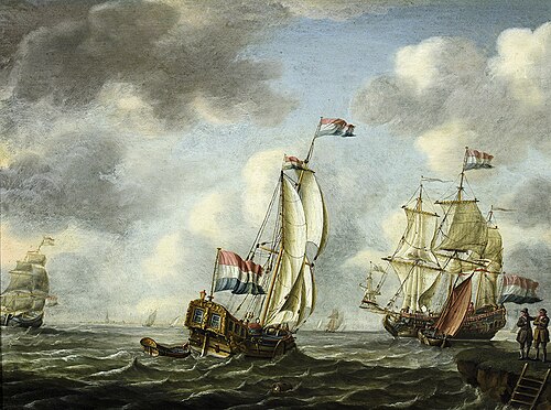Zee met schepen, 1759, Pieter Lofvers