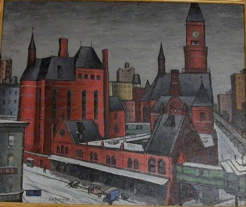 Jefferson Market, 1928, Glenn O. Coleman