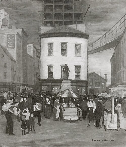 New York Street Scene, 1929, Glenn O. Coleman