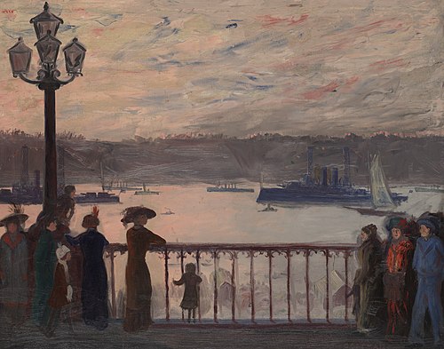 The Fleet, 1913, Glenn O. Coleman