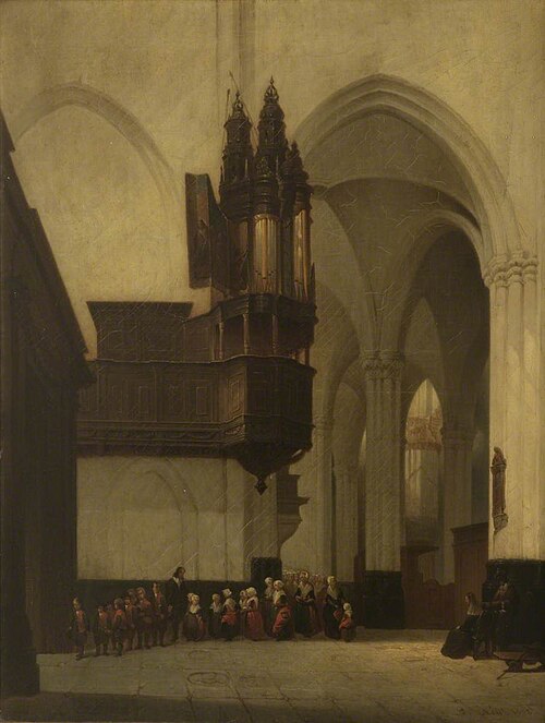 Church Interior, Amsterdam, 1862, Bernard Neyt