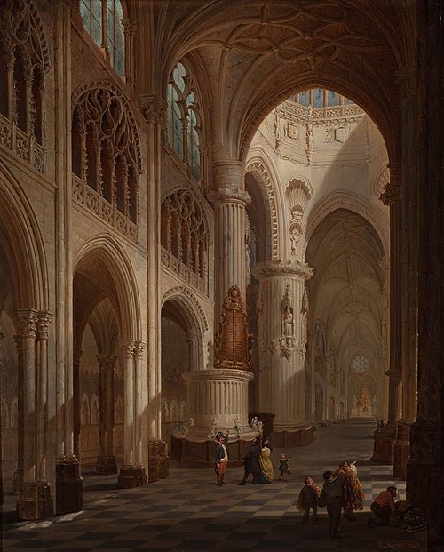 Kerkinterieur, 1843, Bernard Neyt