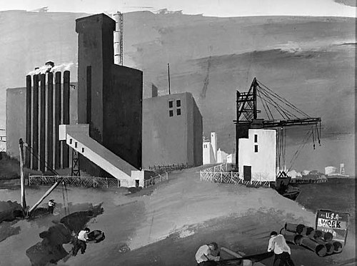 Waterfront, 1940, Joseph Kaplan