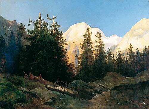 Sunset in South Tyrol, , Charles Morel