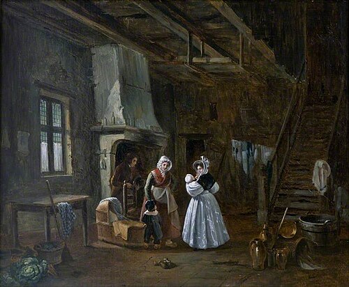 Interior with Figures, 1833, Désiré Donny