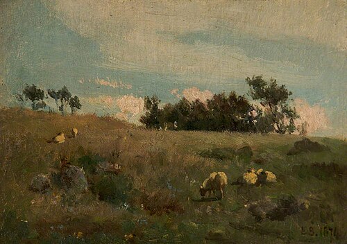 Evening, from Nature, 1874, Elias Bancroft
