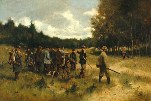Jachtpartij op den Treek/Leusderhei, 1916, Johannes Cornelis van Essen