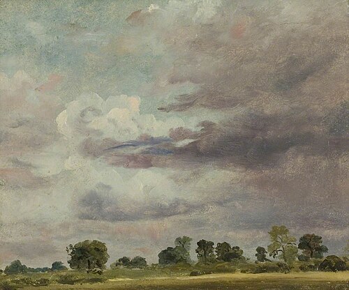 Study of Clouds with a Low Horizon, 1850, Lionel Constable