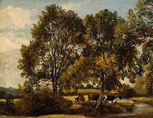 Meadow Scene with Trees, , Lionel Constable