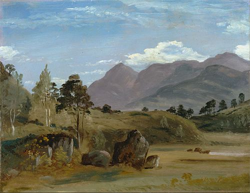 Mountain Landscape, possibly in the Lake District, 1850, Lionel Constable