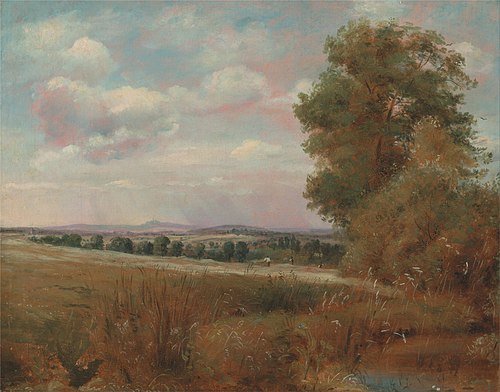 Landscape at Hampstead, with Harrow in the Distance, 1850, Lionel Constable