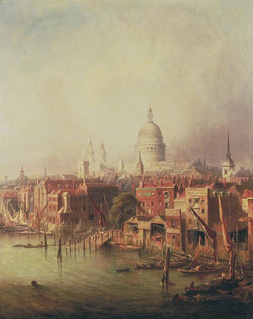 Queenhithe, London, St Paul's in the Distance, , Frederick Lloyds