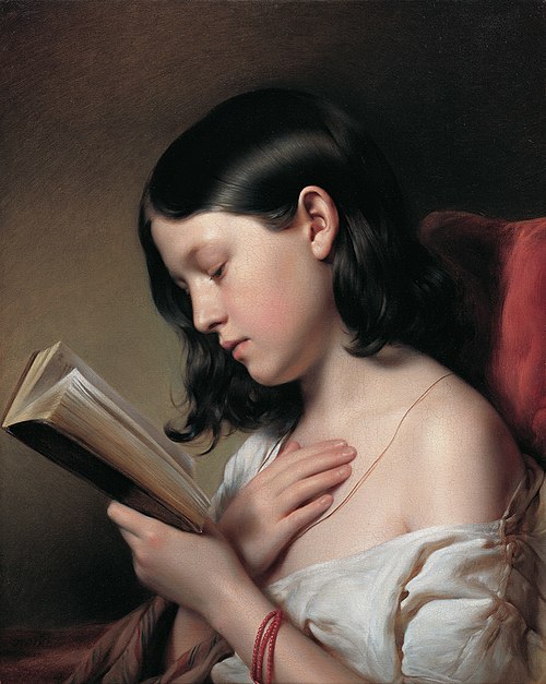 Lesendes Mädchen, 1850, Franz Eybl