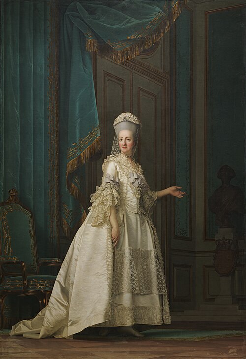 Portrait de la reine Juliane Marie de Danemark, 1776, Vigilius Erichsen