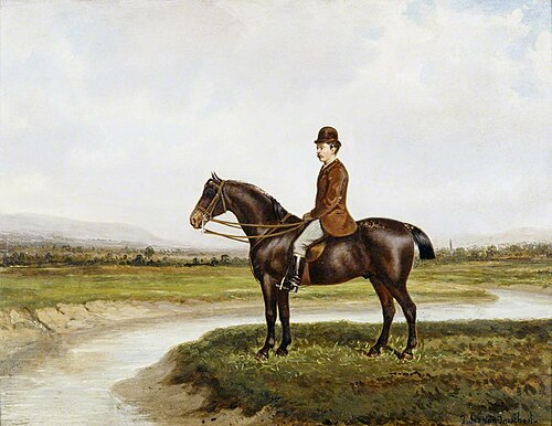 Sir Thomas George Fermor-Hesketh, 7th Baronet Hesketh of Rufford (1849-1924), on his horse 'Captain , 1878, A. Jules Imschoot