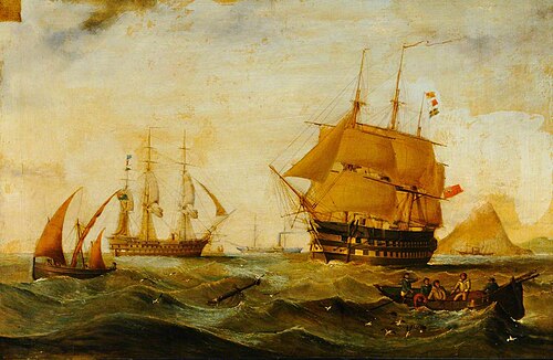 Warships and a Paddle Steamer off Ailsa Craig, 1863, James H. Wheldon