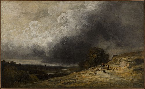 Troupeau sous l'orage, 1843, Georges Michel
