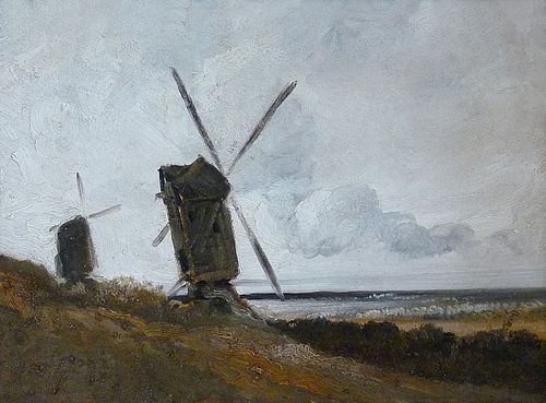 Paysage avec moulins à vent, , Georges Michel