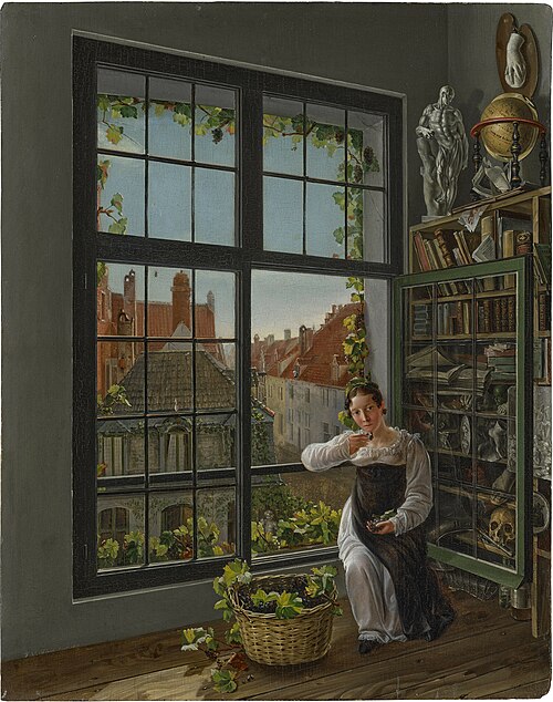 Woman at a window, Mechelen, 1816, 1816, François Vervloet